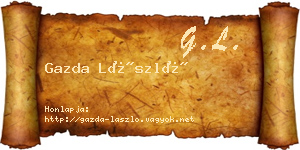 Gazda László névjegykártya