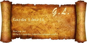 Gazda László névjegykártya