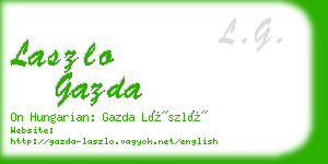 laszlo gazda business card